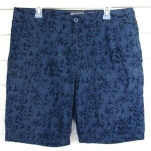 American Rag Navy Blue Floral Print 8" Slim Fit Chino Shorts